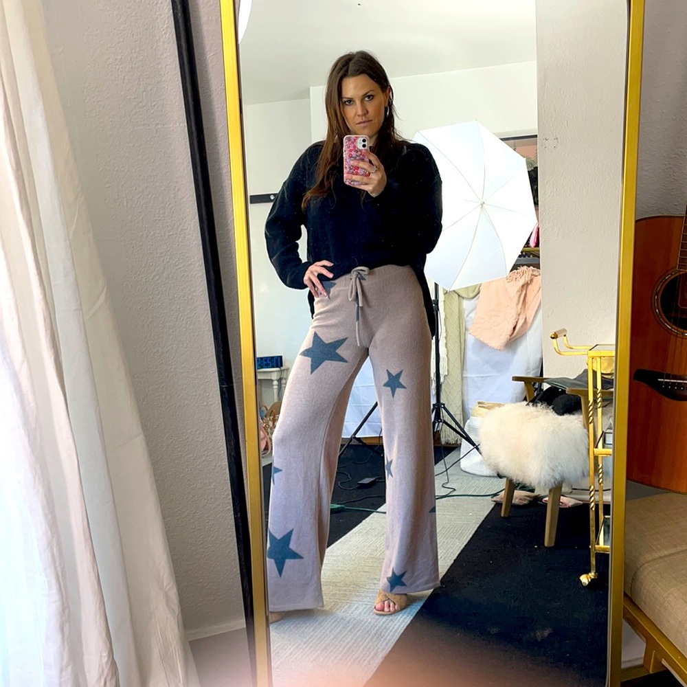 Cozy star detail sweatpants